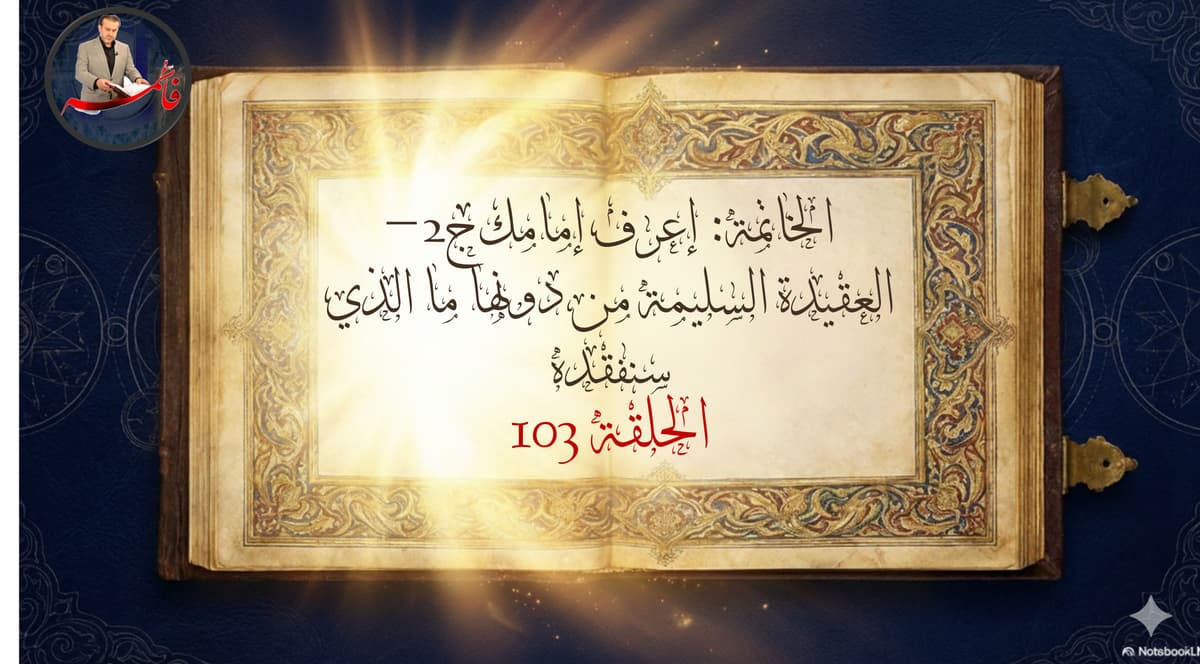 الخاتِمةُ – الجزء الرابع من ملفّ الكتاب والعترة – الحلقة ١٠٣ – إعرف إمامك ج٢ – العقيدة السليمة، من دونها ما الذّي سنفقده؟