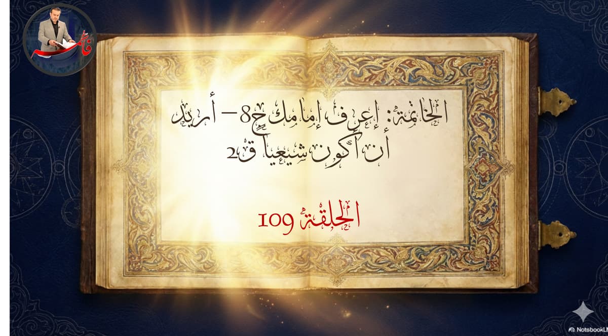 الخاتِمةُ – الجزء الرابع من ملفّ الكتاب والعترة – الحلقة ١٠٩ – إعرف إمامك ج٨ – أريد أن أكون شيعيّاً ق٢